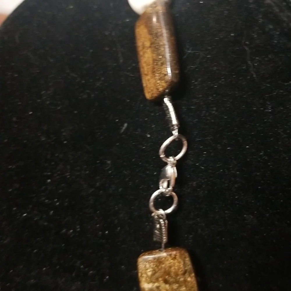 Bronzite, Magnesite and Memory Wire for necklace.  Jewelry making items #20 - Picture 2 of 4